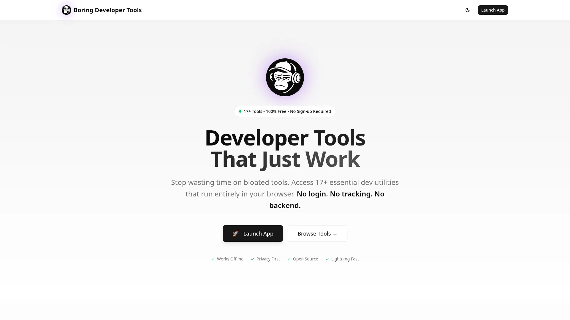 Boring Dev Tools